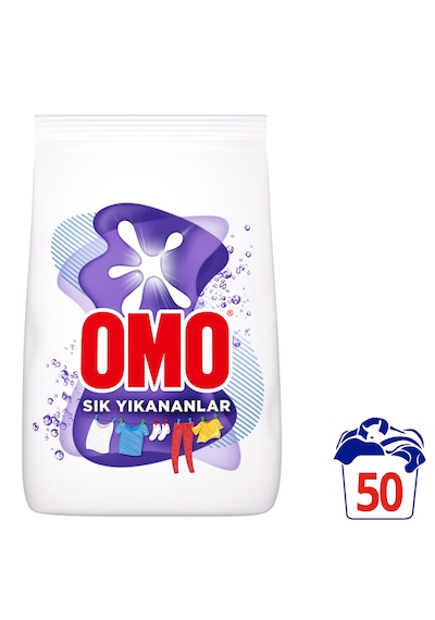 Omo Matik Toz Çamaşır Deterjanı Sık Yıkananlar Beyaz Ve Renkliler İçin 7.5 Kg X 2 Adet