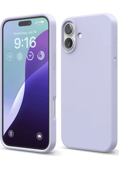 Newface Apple iPhone Uyumlu 16 Plus Kılıf Nano İçi Kadife Silikon - Lila Diğer