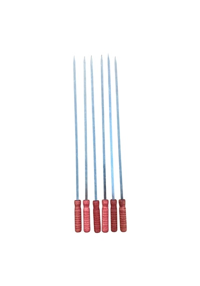 Mobilreyon- 8 Adet Ahşap Saplı Tavuk Kanat Şişi-kuşbaşı Sebze Domates Şiş-boy 55 Cm-en-7mm