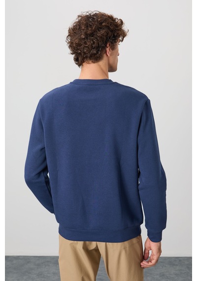 Air Jones Tommy Life Omar İndigo Şardonlu Erkek Sweatshirt - 88137 Indıgo