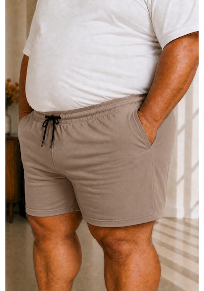 Sngl Tekstil Erkek Büyük Beden Şort 3xl 4xl 5xl 6xl 7xl 8xl 9xl Vizon