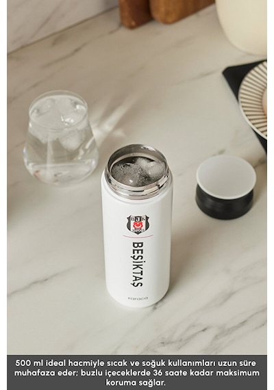 Karaca X Beşiktaş Lisanslı Logo Termos 500 Ml Beyaz