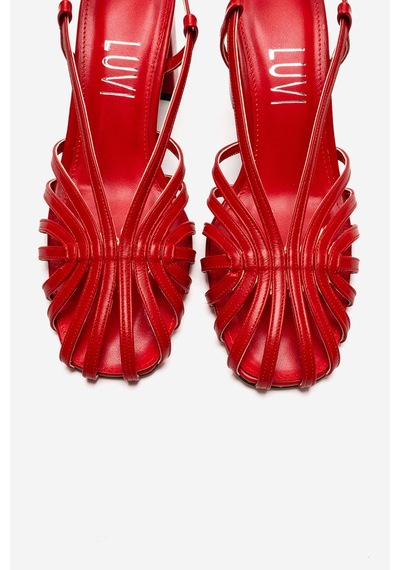 Luvishoes Wılda Kırmızı Kadın Kalın Topuklu Ayakkabı