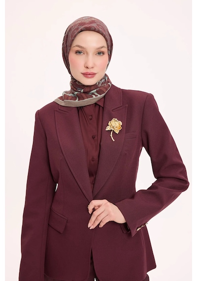 Silk Home Dört Mevsim Antik Motif Viskon Velora Eşarp 6419 Kiremit Bordo