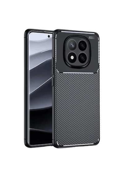 Xiaomi Redmi Note 14 Pro Plus Uyumlu Kılıf Auto Focus Karbon Kapak - Siyah