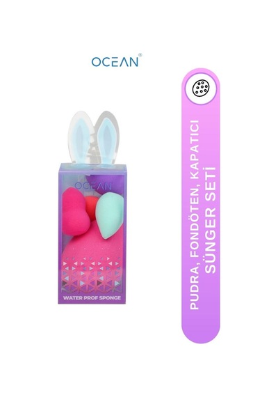 Ocean Makyaj Süngeri 1+4 Set Karışık Renk Asu-240c