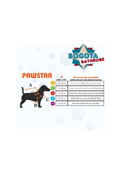 Mavi Bogota Köpek Bornozu-köpek Kurulama Havlusu- Kedi Köpek Kıyafeti