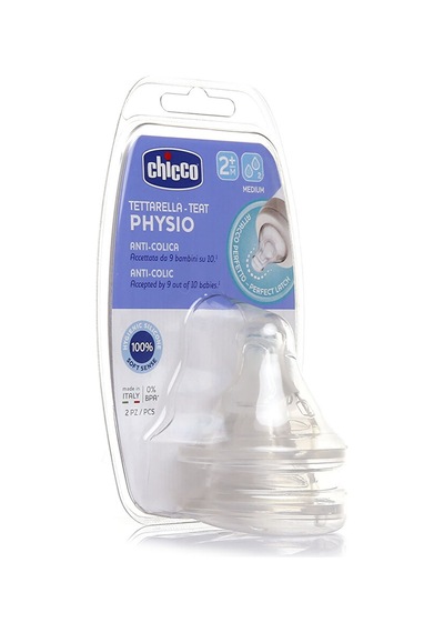 Chicco Wellbeing Biberon Emziği 2 Ay+ Orta Akış 2'li