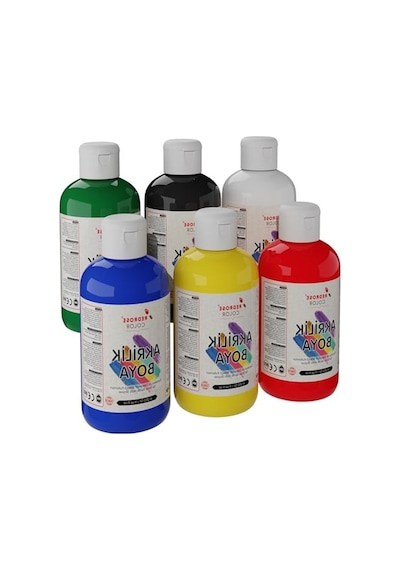 Ana Renkler Akrilik Boya 6'lı Set 6x250gr 0,15 L