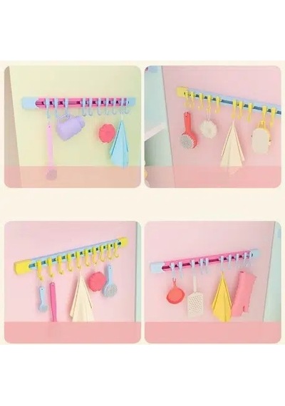 10 Kancalı Raylı Mutfak Ve Banyo Düzenleyici Askı 30 Cm Diğer