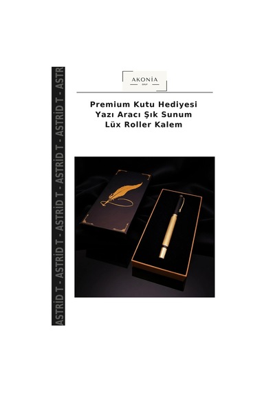 Premium Kutu Hediyesi Yazı Aracı Şık Sunum Lüx Roller Kalem