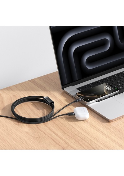 Mcdodo Ca-7380 100w Typec Çift Usb-c Manyetik Sarılabilir Şarj Kablosu 1.5m