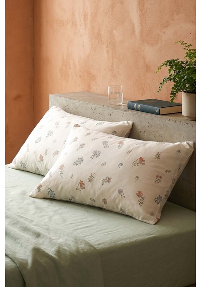 Blush Pamuklu 2'li Yastık Kılıfı 50x70 Cm Çok Renkli