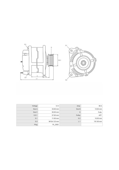 Mando 12v Alternatör Dinamo 90 A L-dummy Hyundaı Accent/getz/ı10/ı20/ı30-kıa Ceed/cerato 2005-2011