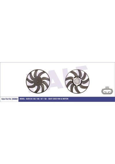 Kale Fan Motoru-400 Mm 400w Audı A4 08-15 A5 10-16 A6 11-14 Klr-346860