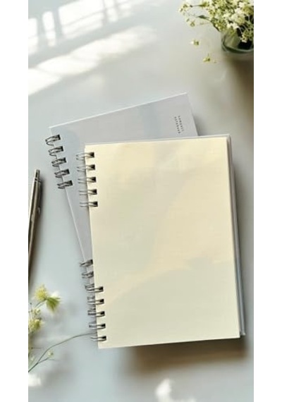 Spiralli 80 Yaprak Noktalı A5 Defter, Not Defteri, Okul Defteri, 4 Farklı Renk Seçeneği 01 Light Grey Genel