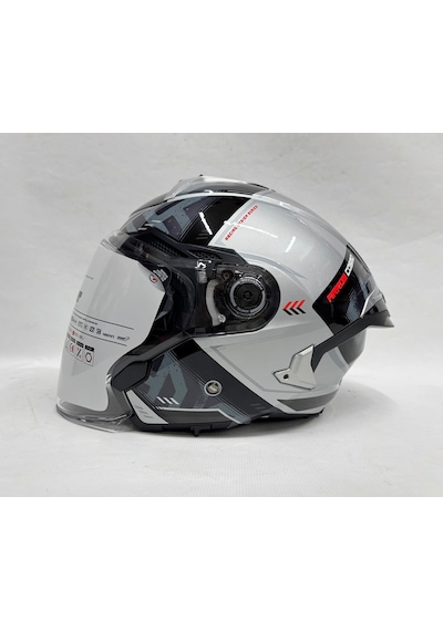 Mt Cosmo Arrow C2 Parlak Renk Güneş Vizörlü Yarım Kask Çok Renkli