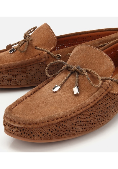 Hotiç Erkek Süet Deri Kahverengi Delikli Günlük Loafer 02ayh319470a420 02ayh319470a420