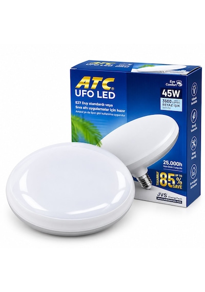 45w E27 Ufo Tipi Led Lamba Ampul 6500k - 3600lümen 5250