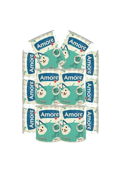 Amore Puppy Kuzu Etli ve Pirinçli Yavru Köpek Konservesi 12 x 400 G