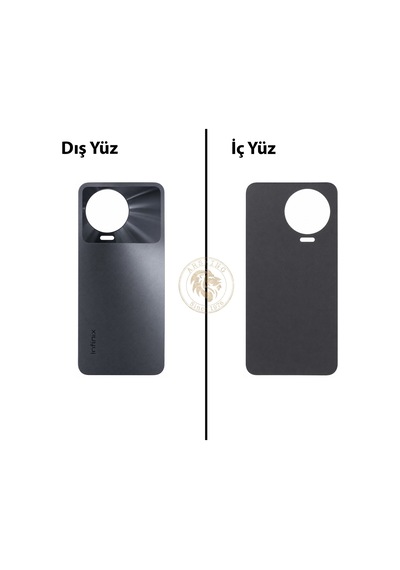 Infinix Note 12 Pro Gri Uyumlu Arka Kapak Arka Cam Batarya Pil Kapağı Lazer Kesim Back Cover Diğer