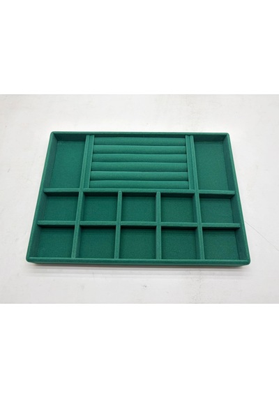 İstanbul Model Süet Kumaş Yeşil Renk 24/34 Cm Takı Sergileme Standı