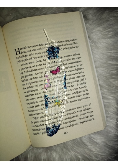 Epoksi Tasarım Kelebekli Kitap Ayracı