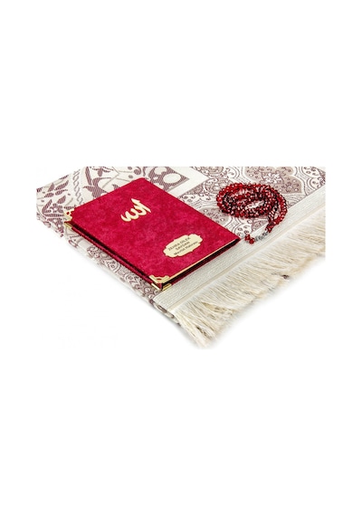 10 Adet Özel Set - Kadife Kaplı Yasin Kitabı - Cep Boy N11.4726
