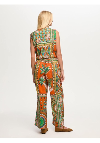 Faik Sönmez Resort Tropik Desen Wide Leg Fit Viskon Pantolon S26pnt037 Us26pnt037100 Çok Renkli Faik Sönmez Resort Tropik Desen Wide Leg Fit Viskon Pantolon S26pnt037 Us26pnt037100 Çok Renkli