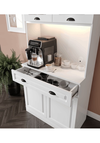 Guneystore Luna 2 Kapaklı Kahve Köşesi 93 Cm Mdf, Led Aydınlatmalı, Çok Amaçlı Mutfak Ve Airfryer Dolabı Beyaz Guneystore Luna 2 Kapaklı Kahve Köşesi 93 Cm Mdf, Led Aydınlatmalı, Çok Amaçlı Mutfak Ve Airfryer Dolabı Beyaz