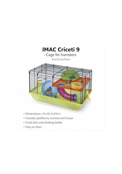 Cricetti 9 Hamster Kafesi Lacivert Mavi 45x31x29cm 06458 Renkli