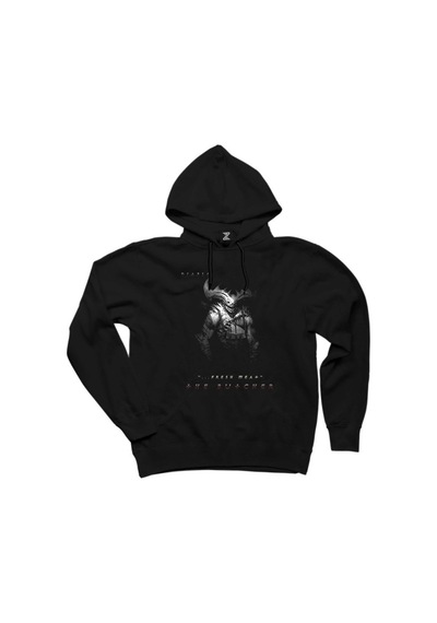 Diablo 3 The Butcher Siyah Kapşonlu Sweatshirt Hoodie Siyah