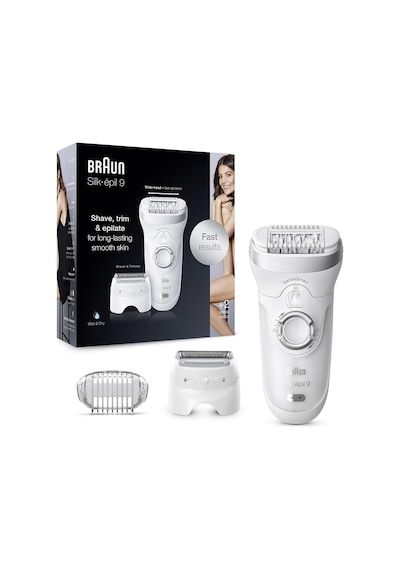 Braun Silk-Epil 9 9705 SensoSmart Kablosuz Islak & Kuru 3 Ek Parçalı 2'si 1 Arada Epilatör