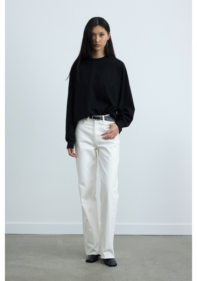Suud Collection Siyah Dune Oversize Manşetli Tişört