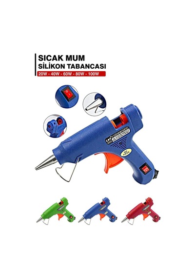 20watt Sıcak Silikon Tabancası Çekme Eritme Tabanca Şeffaf Mum Yapıştırıcı
