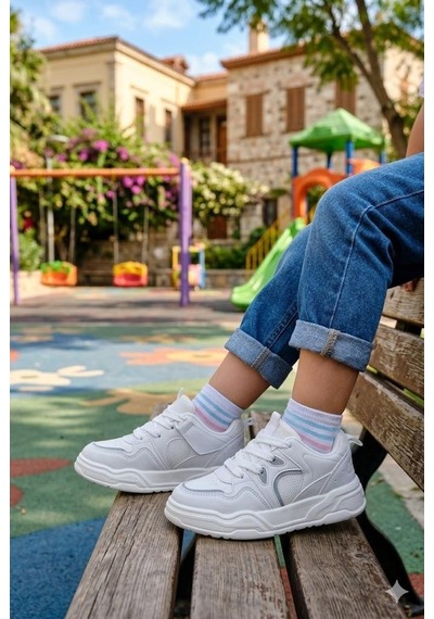 Fort Jacop Cool Anatomik Rahat Hafif Sneaker Kız Çocuk Ayakkabı Beyaz