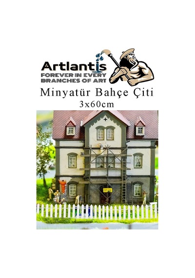 Mini Bahçe Çiti Kırmızı 3x60cm 2 Adet Dekoratif Minyatir Bahçe Çiti Okul Proje Teraryum Mini Ev Bahçe Çit