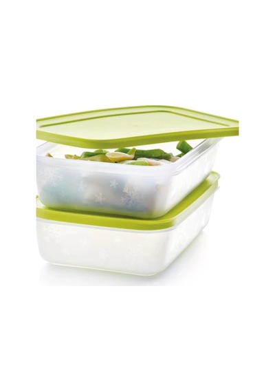 Tupperware Alaska Buzdolabı Saklama Kabı Yatay 4 X 1 Lt Yeşil