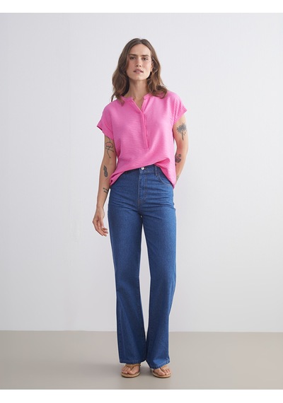 Lcwaıkıkı Classic Pembe Kaçık Yaka Aerobin Bluz