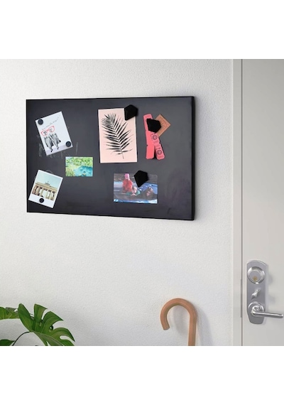 Mıknatıslı Pano , 50X32 Cm Siyah Dekoratif Metal Magnet Panosu Mıknatıslı Pano , 50X32 Cm Siyah Dekoratif Metal Magnet Panosu