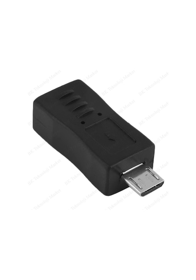 Micro Usb Erkek To Mini Usb Dişi Veri Şarj Çevirici Adaptör