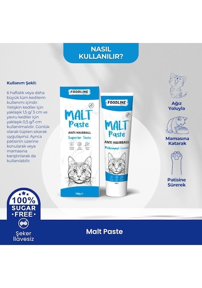 Foodline hairball Malt Macun 100 Gr Tüy Yumağı Önleyici
