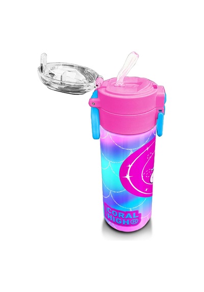 Coral High Kids Mor Pembe Unicorn Desenli Pipetli Ve Direkt İçim Çelik Termos 500 Ml 31807 Yeşil