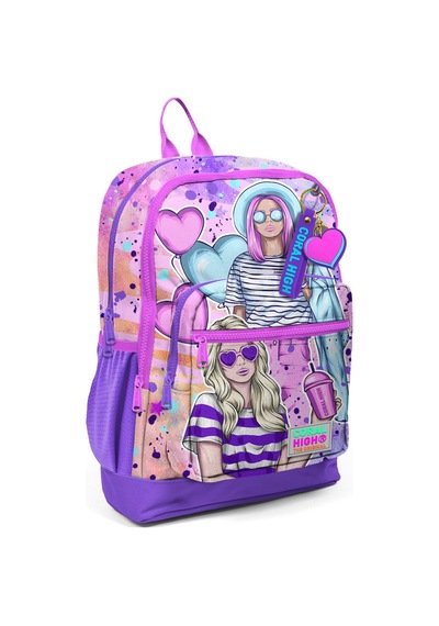 Coral High Kids Pembe Mor Fashion Girl Desenli Okul Sırt Çantası 23755 Coral High Kids Pembe Mor Fashion Girl Desenli Okul Sırt Çantası 23755
