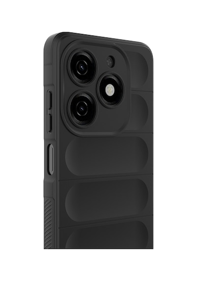 Zore Tecno Spark 20c Kılıf Esnek Tpu Oyuklu Arka Yüzey Tasarımlı Nvth Etnik Silikon Kapak - Siyah