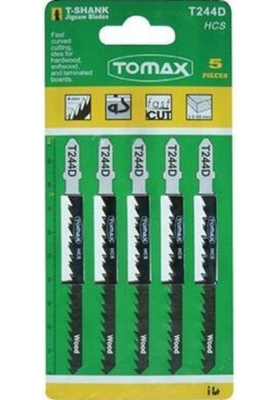 Tomax T244d Hss Ağaç Dekupaj Ağzı 5 Adet Kavisli Kesim