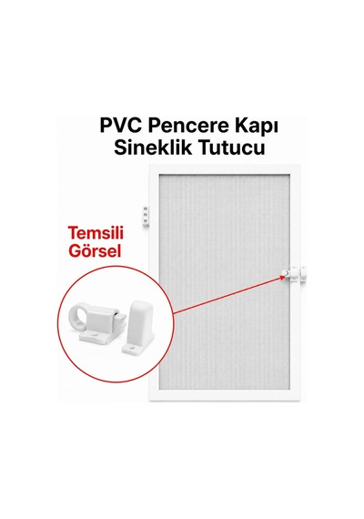2 Adet Pimapen Pvc Pencere Kapı Sineklik Kapama Çarpma Kilit Plastik Pratik Tutucu Aparat Diğer