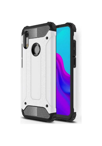 Kilifone - Huawei Uyumlu Y6s 2019 - Kılıf Çift Katman Zırh Tank Crash Military Kapak - Gri