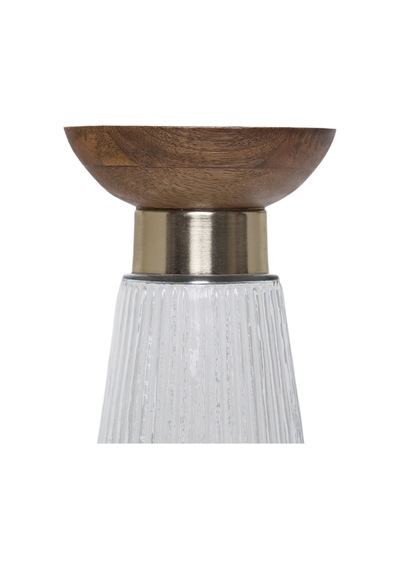 Yargıcı Cam Ayaklı Pirinç Detaylı Mango Ağacı Mumluk 12x17 Cm 26ynha1074n St