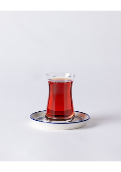 Madame Coco Grand Floral 6'lı Çay Tabağı Seti - Mavi/beyaz 8684427297971 Çok Renkli